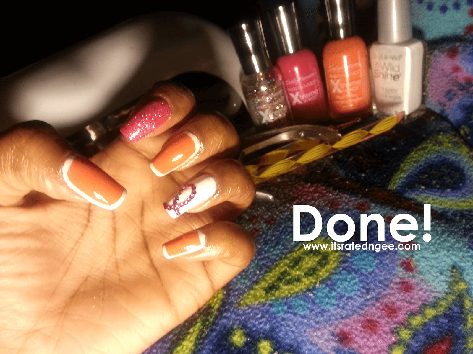 DIY Gel Manicure Halloween & Pink