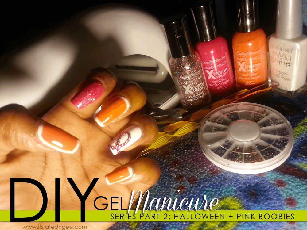 DIY Gel Manicure Halloween & Pink