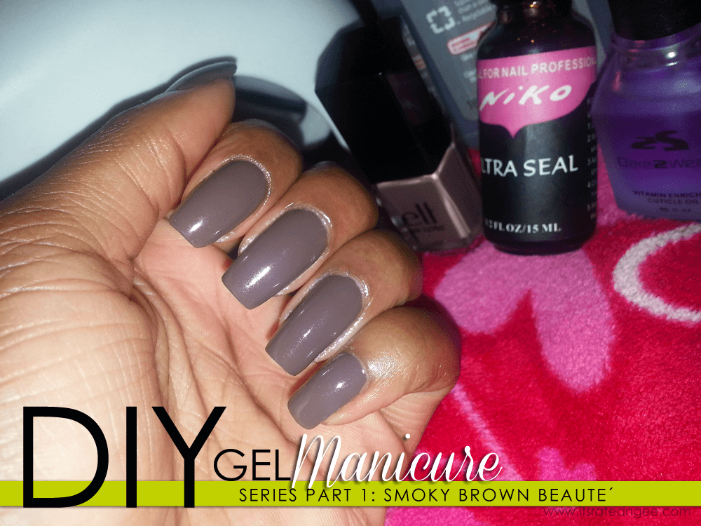 DIY Gel Manicure Smoky Brown