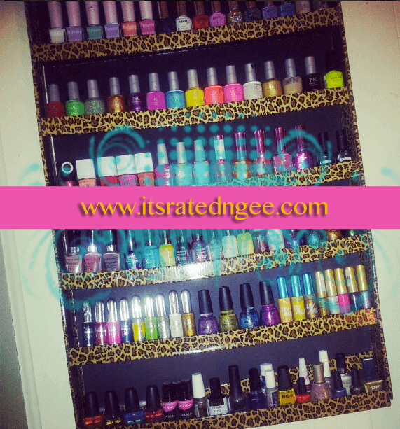 diy nail polish wall display