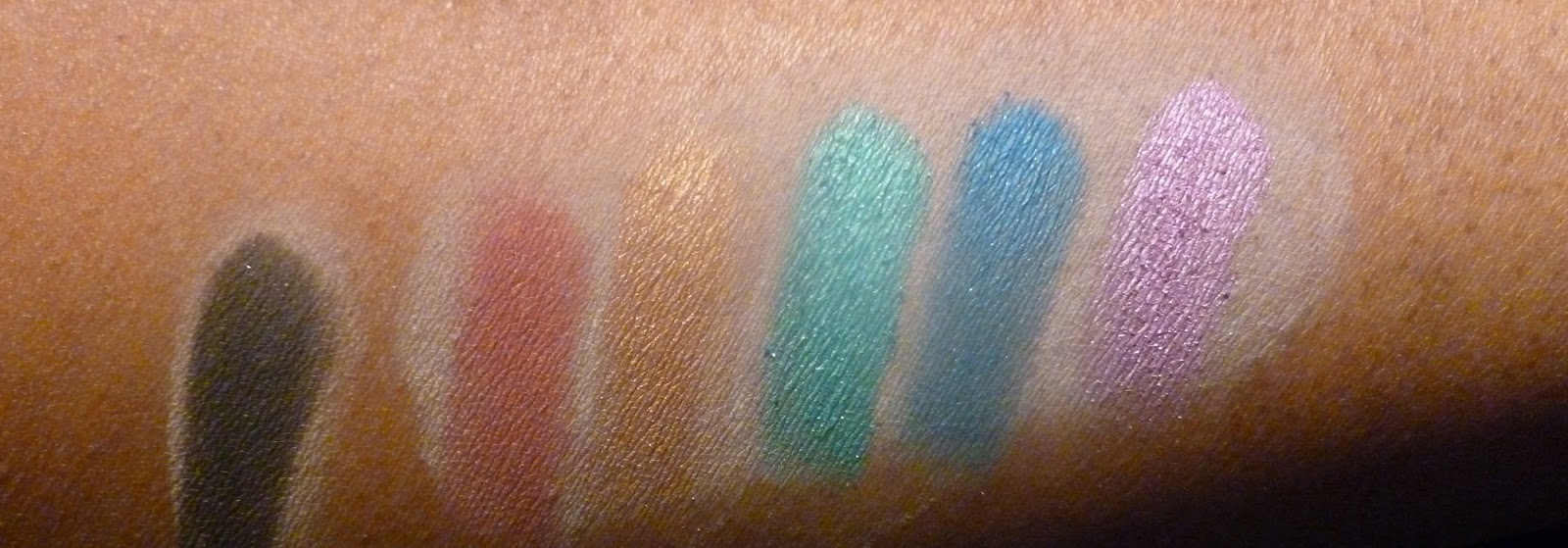 elf shadows colors with primers on dark skin