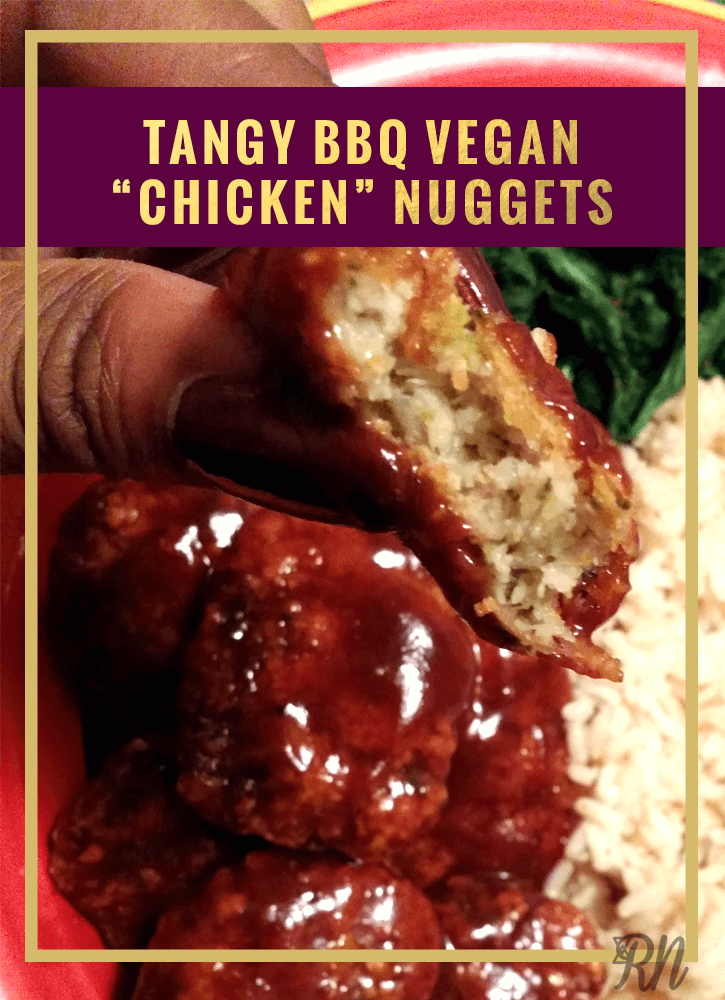 Tangy bbq vegan chicken nuggets